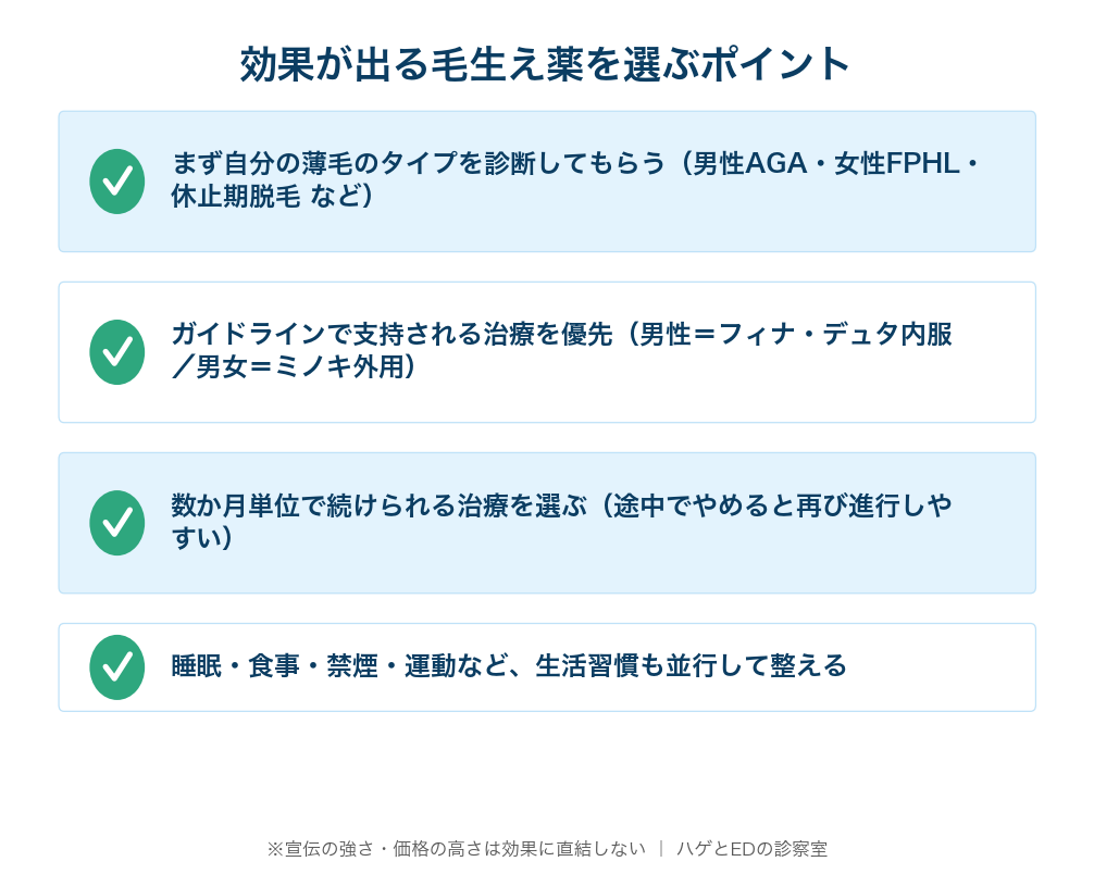 タイプ診断・エビデンス重視・継続・生活習慣