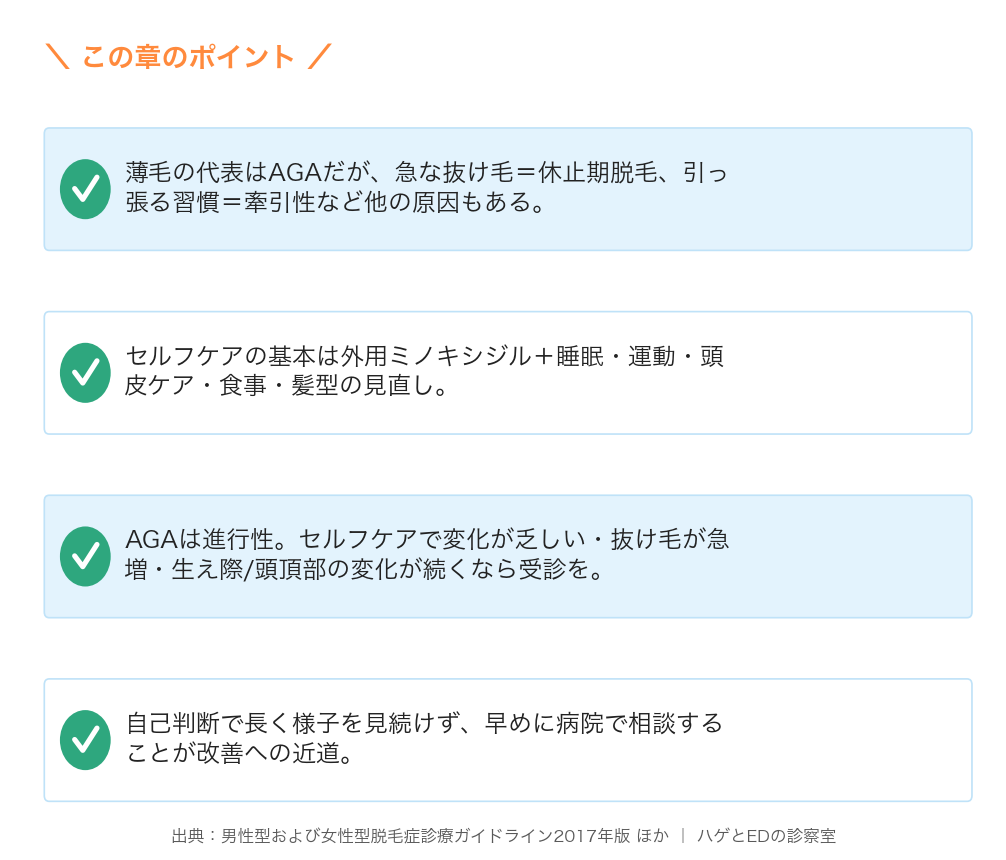 原因タイプ・セルフケアの基本・受診の目安