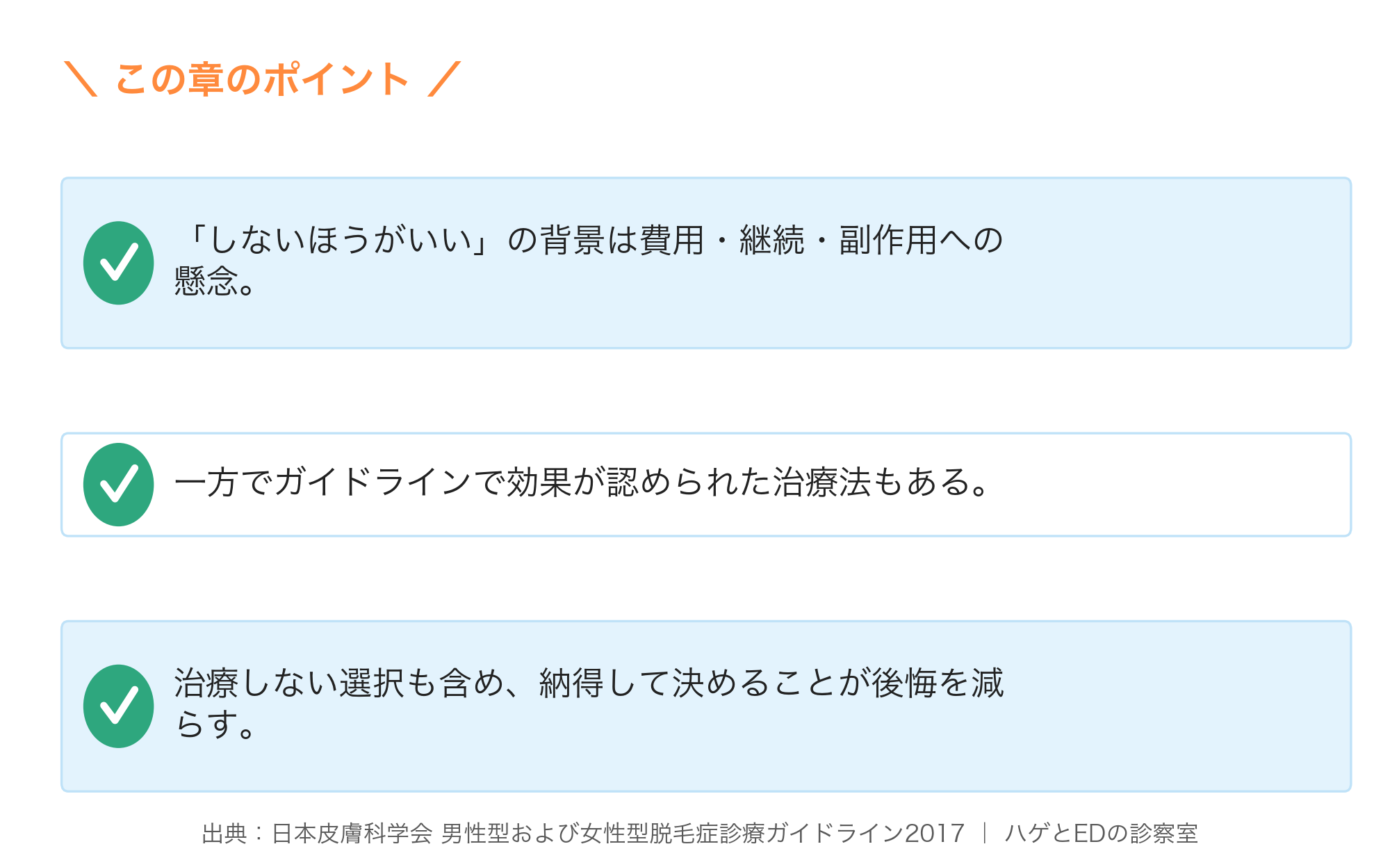 AGA治療をしないほうがいいと言われる理由